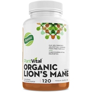 PlantVital Lions Mane Supplement - Lions Mane Mushroom Capsules- Lion Mane