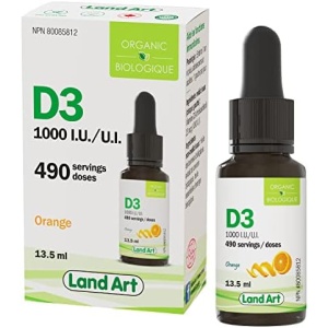 Certified Organic Vitamin D3 Drops - 490 servings - 1000 IU per drop
