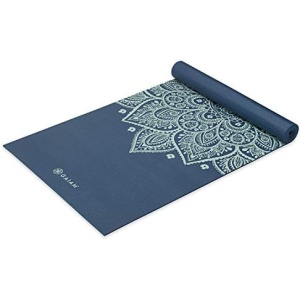 Gaiam Yoga Mat - Premium 5mm Print Thick Non Slip Exercise & Fitness Mat